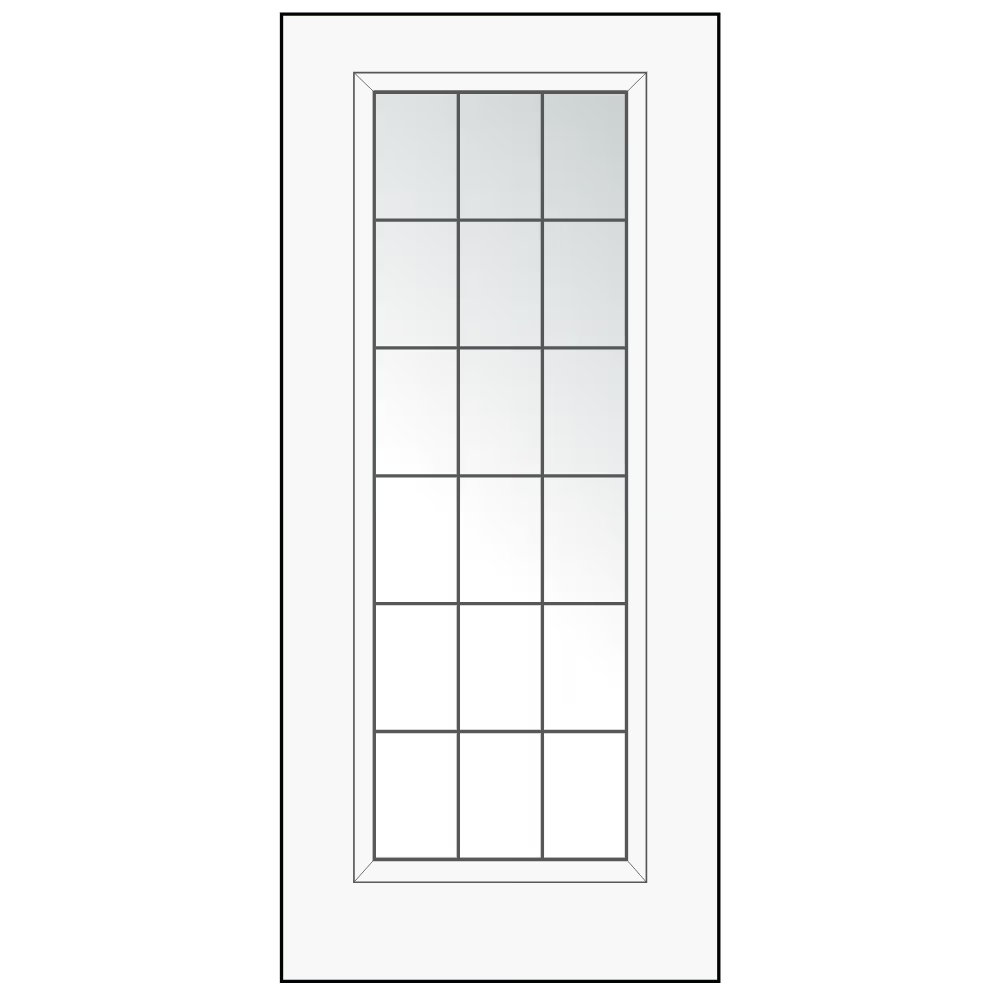 Colonial grille pattern on an Ensemble entry door