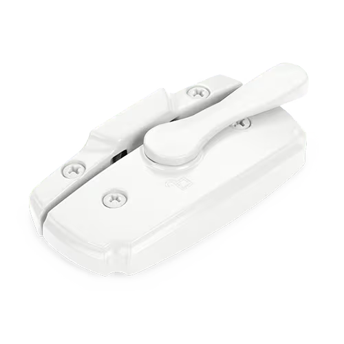 White window hardware finish