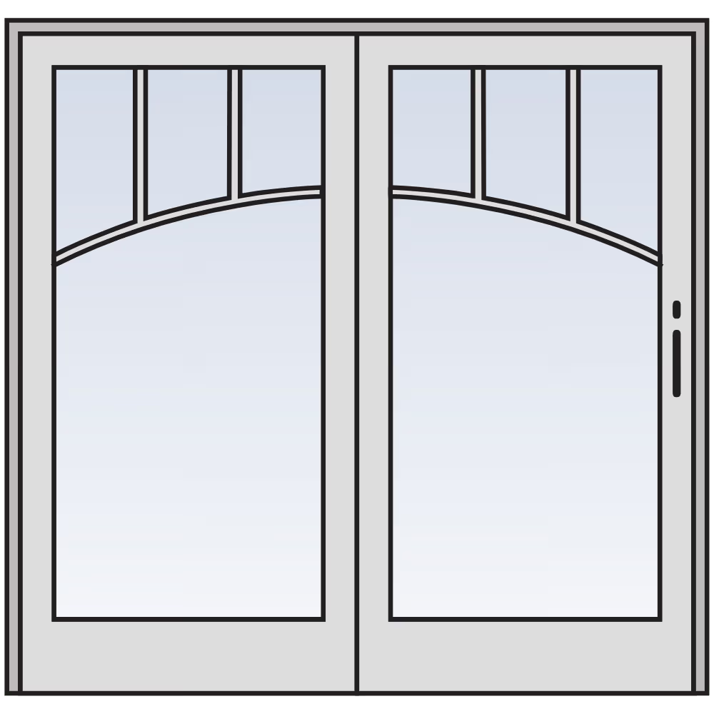 Custom grille pattern on an Andersen patio door