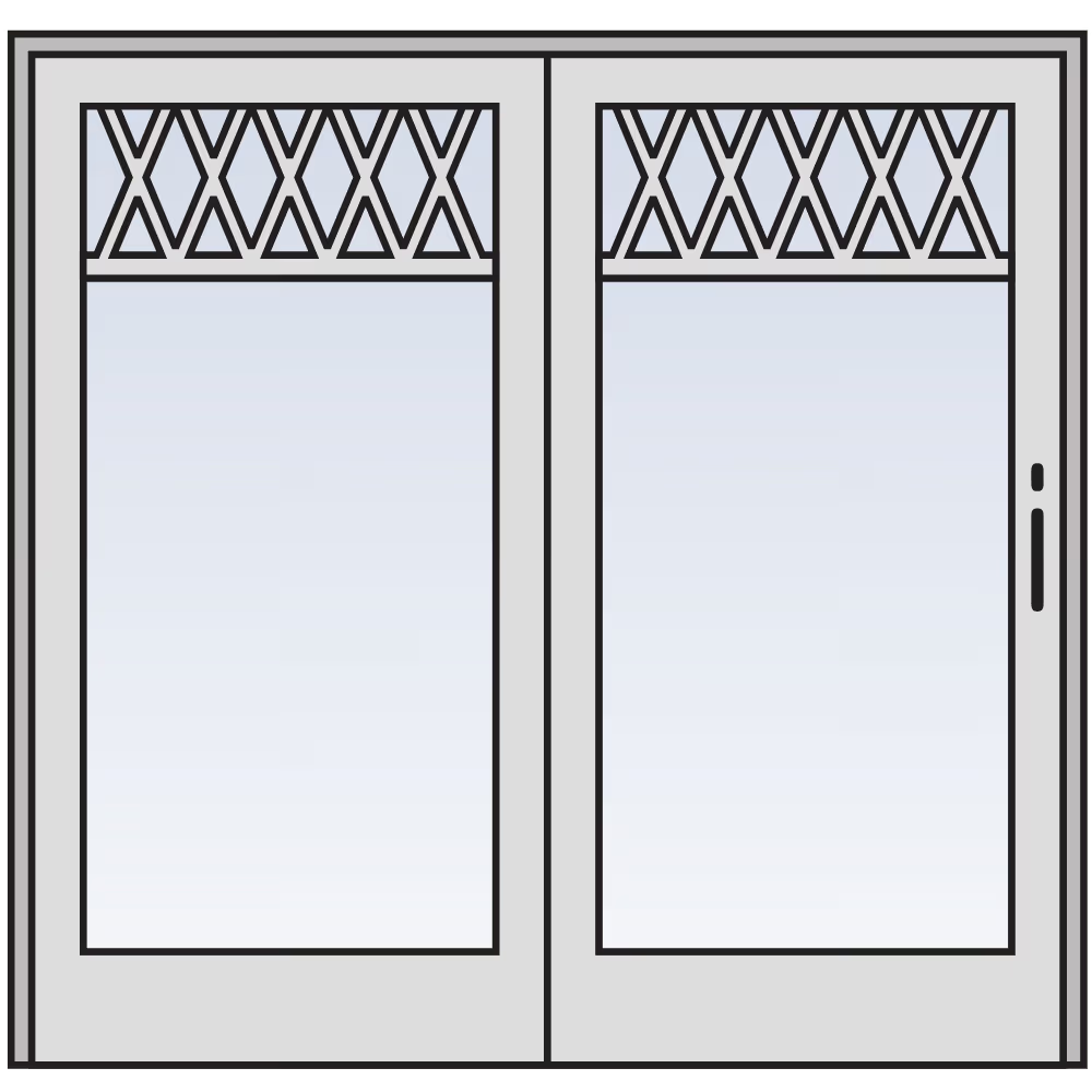 Diamond grille pattern on an Andersen patio door