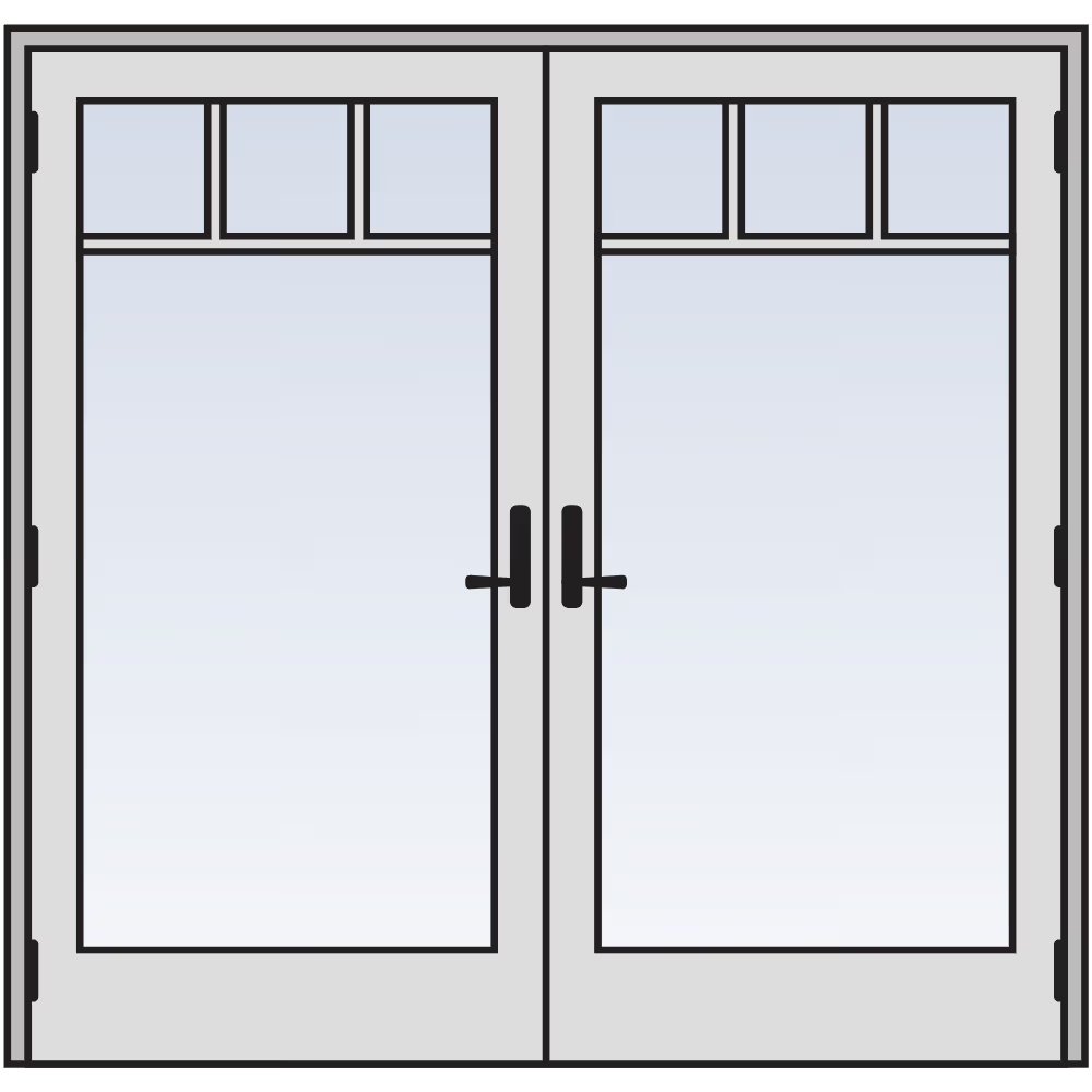 Fractional grille pattern on an Andersen patio door