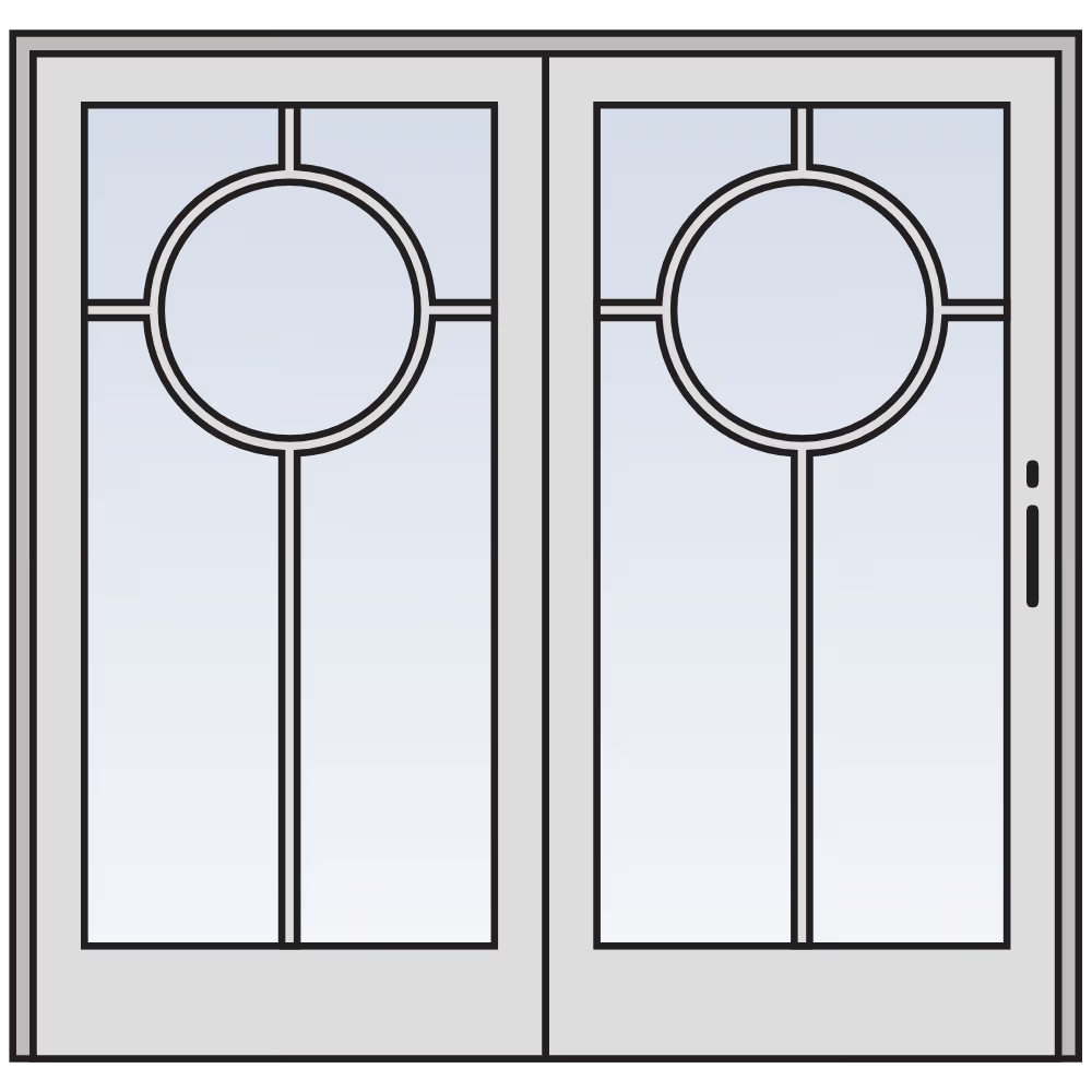 Modified Colonial grille pattern on an Andersen patio door