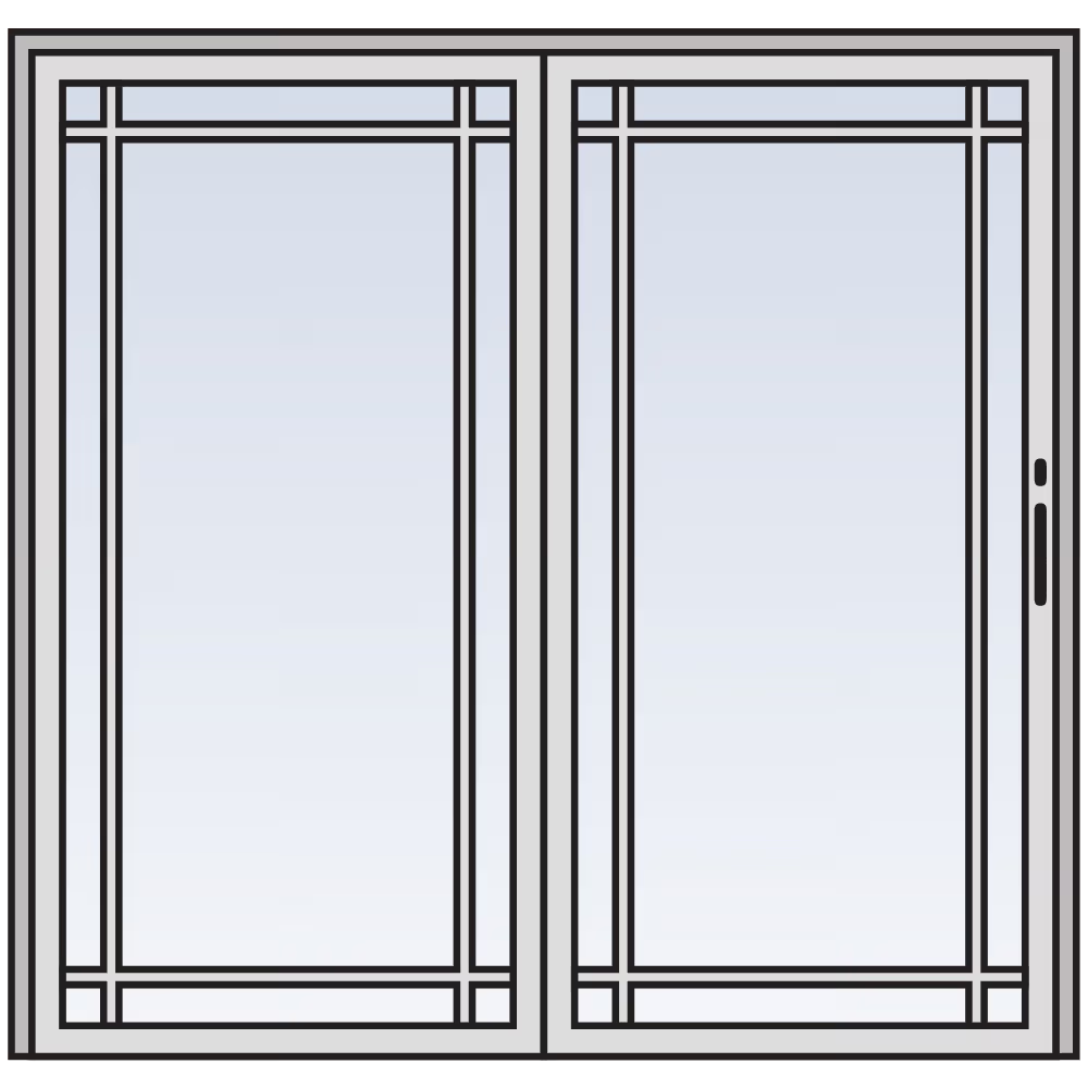 Prairie grille pattern on an Andersen patio door